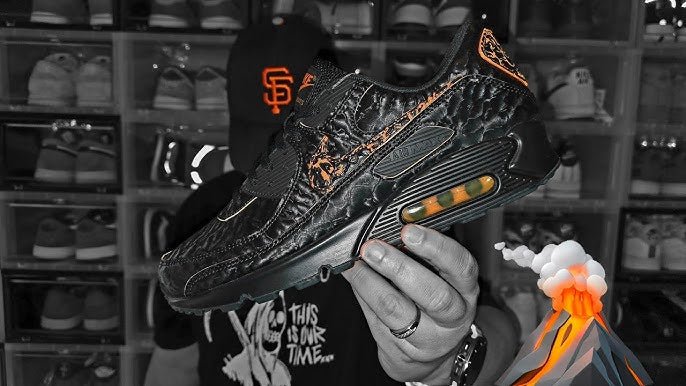 nike air max 90 grey black orange