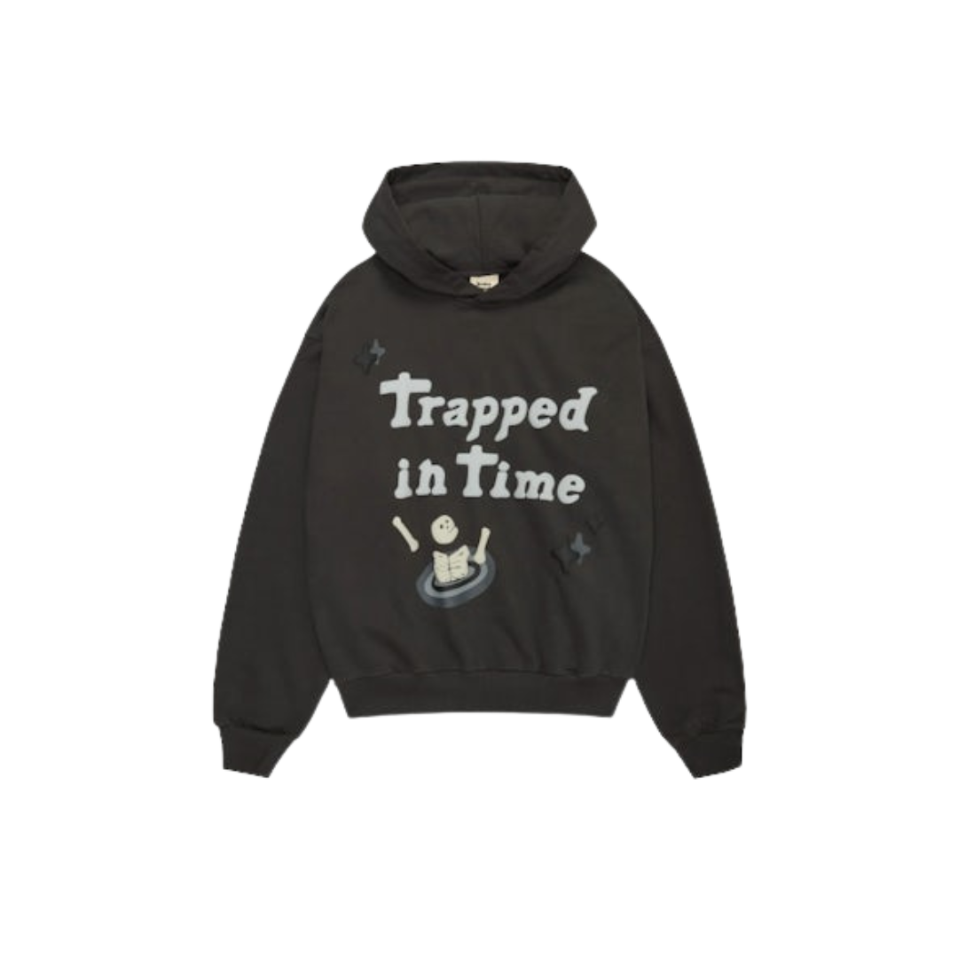 Broken Planet Trapped In Time Hoodie Soot Black - SnrKickz