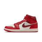 Air Jordan 1 Mid SE Red Cracked Leather