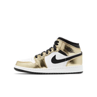 Air Jordan 1 Mid Weiß Metallic Gold (GS)