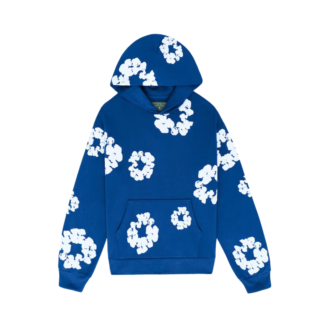 Denim Tears – Kapuzenpullover „The Cotton Wreath“ Königsblau