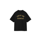 Fear of God Essentials FW24 Black Yellow T-shirt