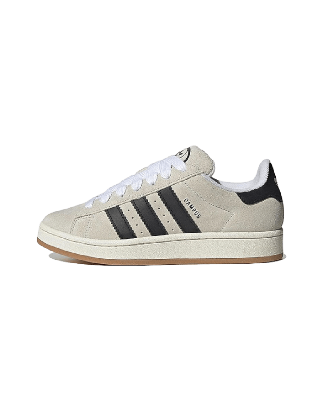 adidas Campus 00s ‘Crystal White/Core Black’ – strak silhouet met crème suède bovenwerk en contrasterende zwarte 3-Stripes