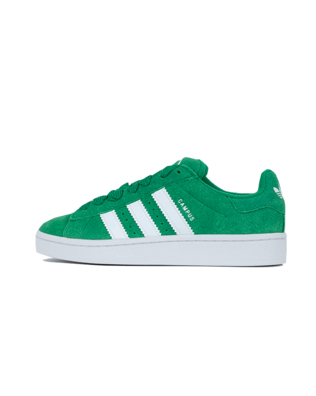 adidas Campus 00s WMNS Green Cloud White – slank silhouet met donkergroene suède upper en Cloud White 3-Stripes
