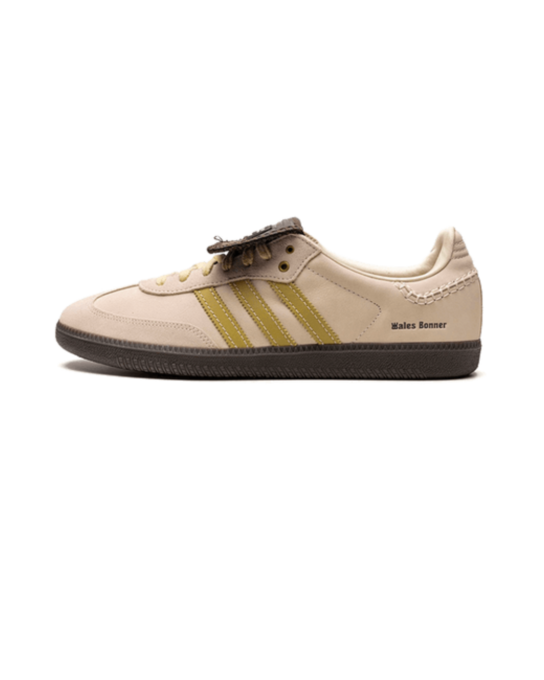 MN-SAMBA-WB-EB adidas Samba Wales Bonner Ecrtin Brown – vooraanzicht sneaker in Ecrtin Brown/White met Normaal / True to size pasvorm