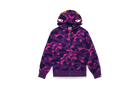 BAPE Color Camo Shark Full Zip Hoodie Purple