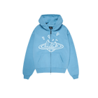 Broken Planet Zip-Up Hoodie Light Blue