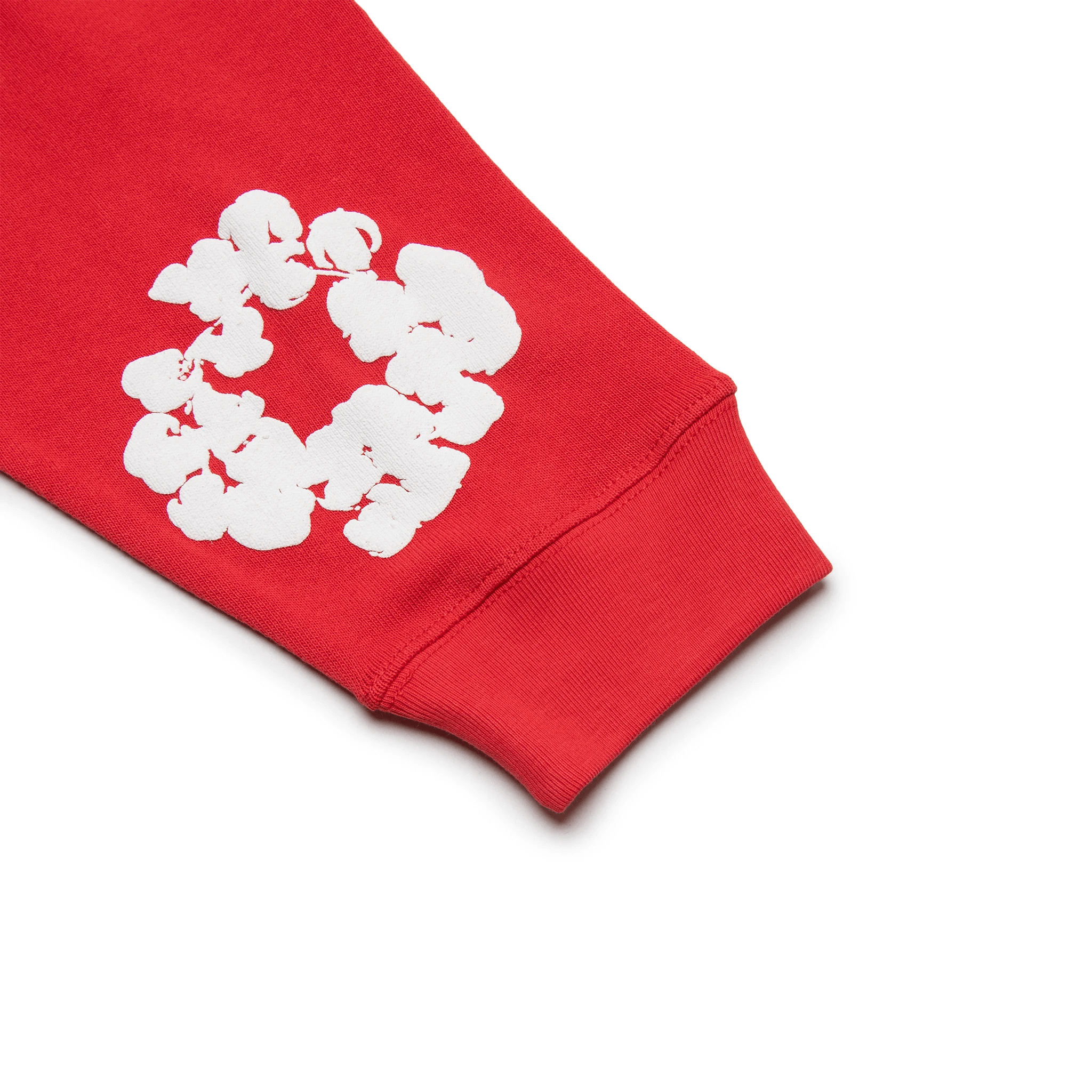 Denim Tears Langärmliges Baumwoll-T-Shirt mit Kranz Rot