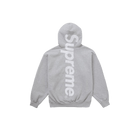 Supreme Satin Applique Hooded Sweatshirt (FW24) Heather Grey