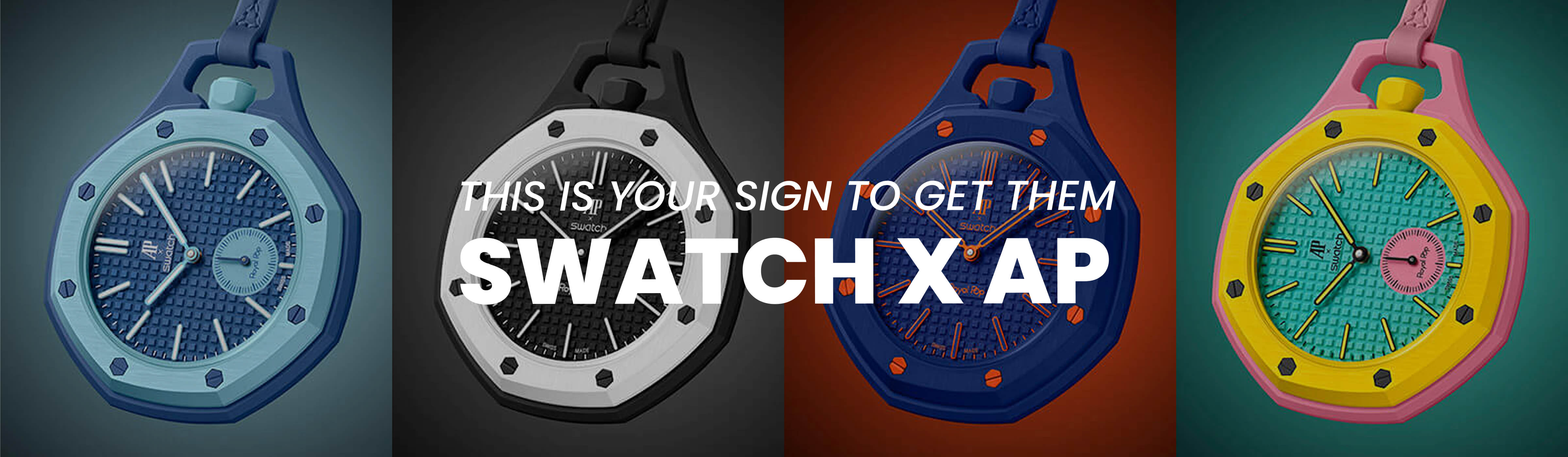 Alles wat je moet weten over de Swatch x AP Royal Pop collectie