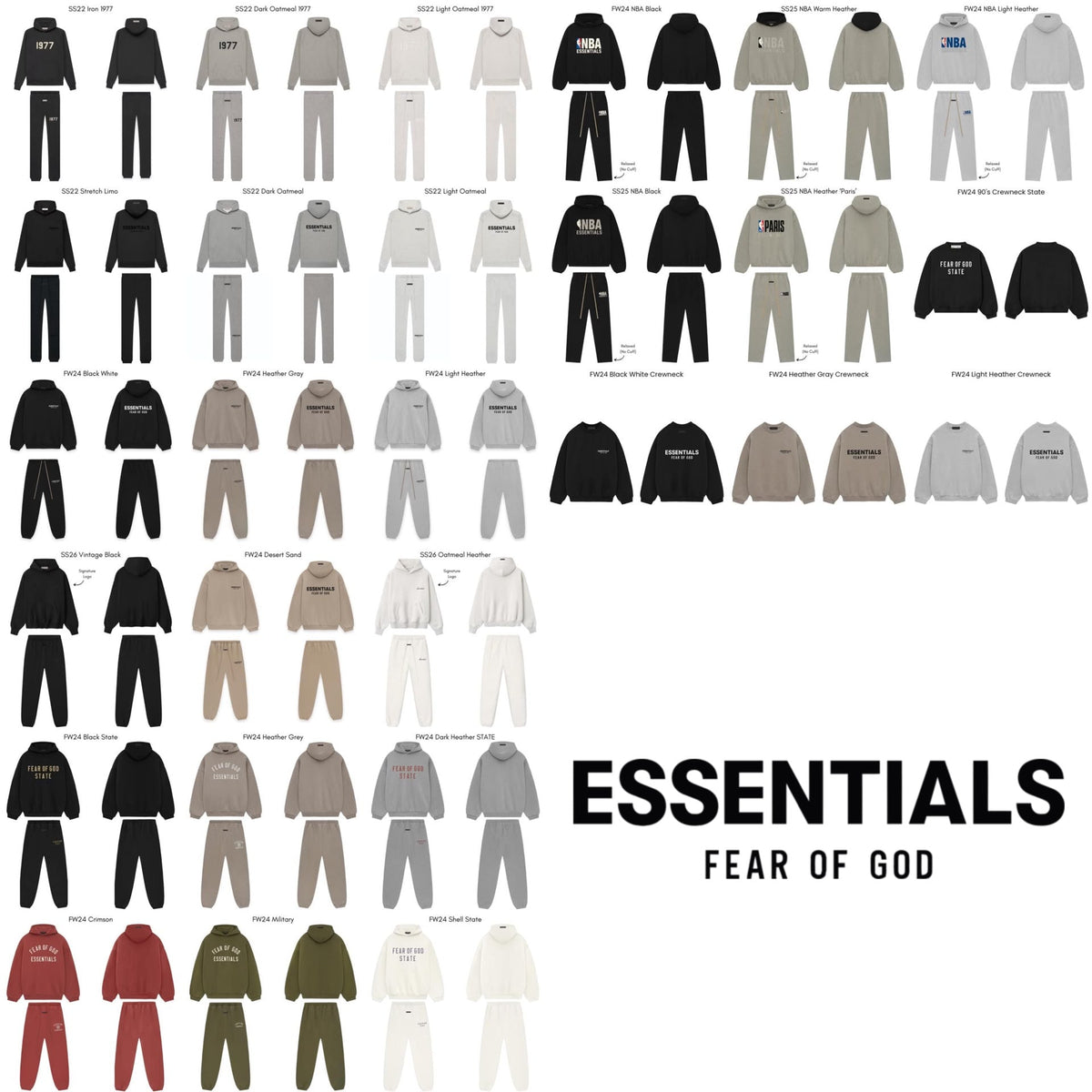 Winter SS26 collectie van Essentials Fear of God