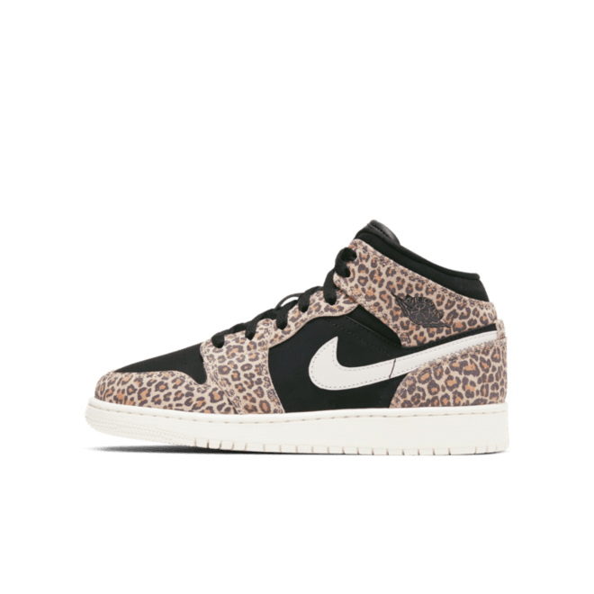 Air Jordan 1 Mid SE GS Leopard