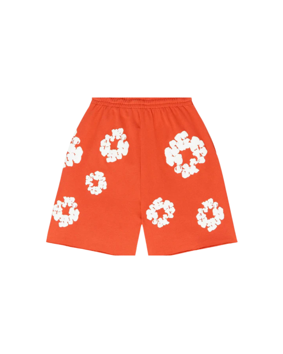 Denim Tears – Shorts mit Baumwollkranz in Orange