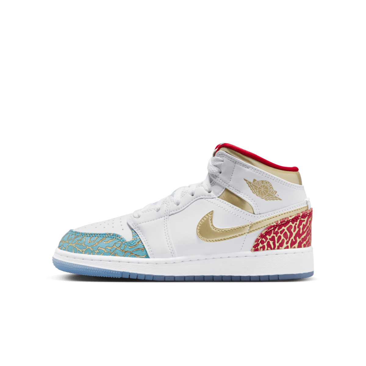 Air Jordan 1 Mid Sneaker School NC to Chicago (GS)