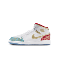 Air Jordan 1 Mid Sneaker School NC to Chicago (GS)