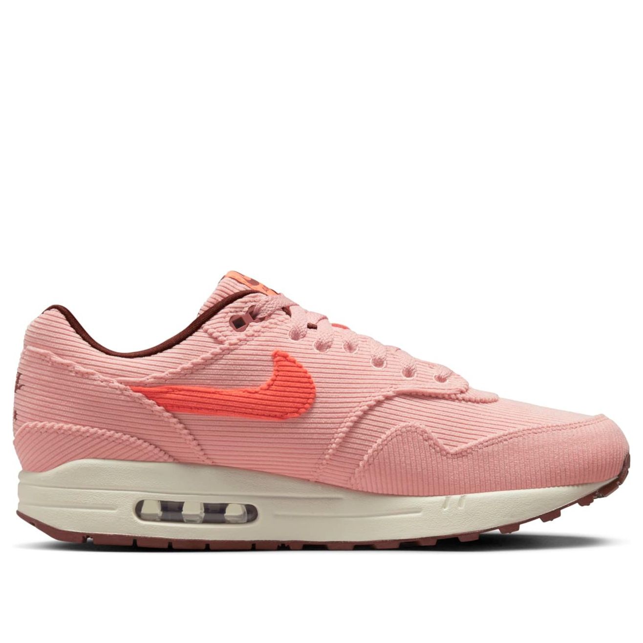 Nike Air Max 1 PRM Corduroy Coral Stardust FB8915-600 - Zijaanzicht | Snrkickz