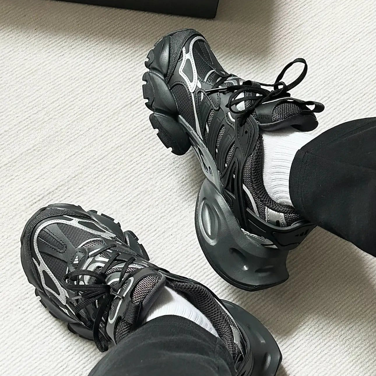 Adidas XLG Runner Deluxe Grey Black Grey - SnrKickz