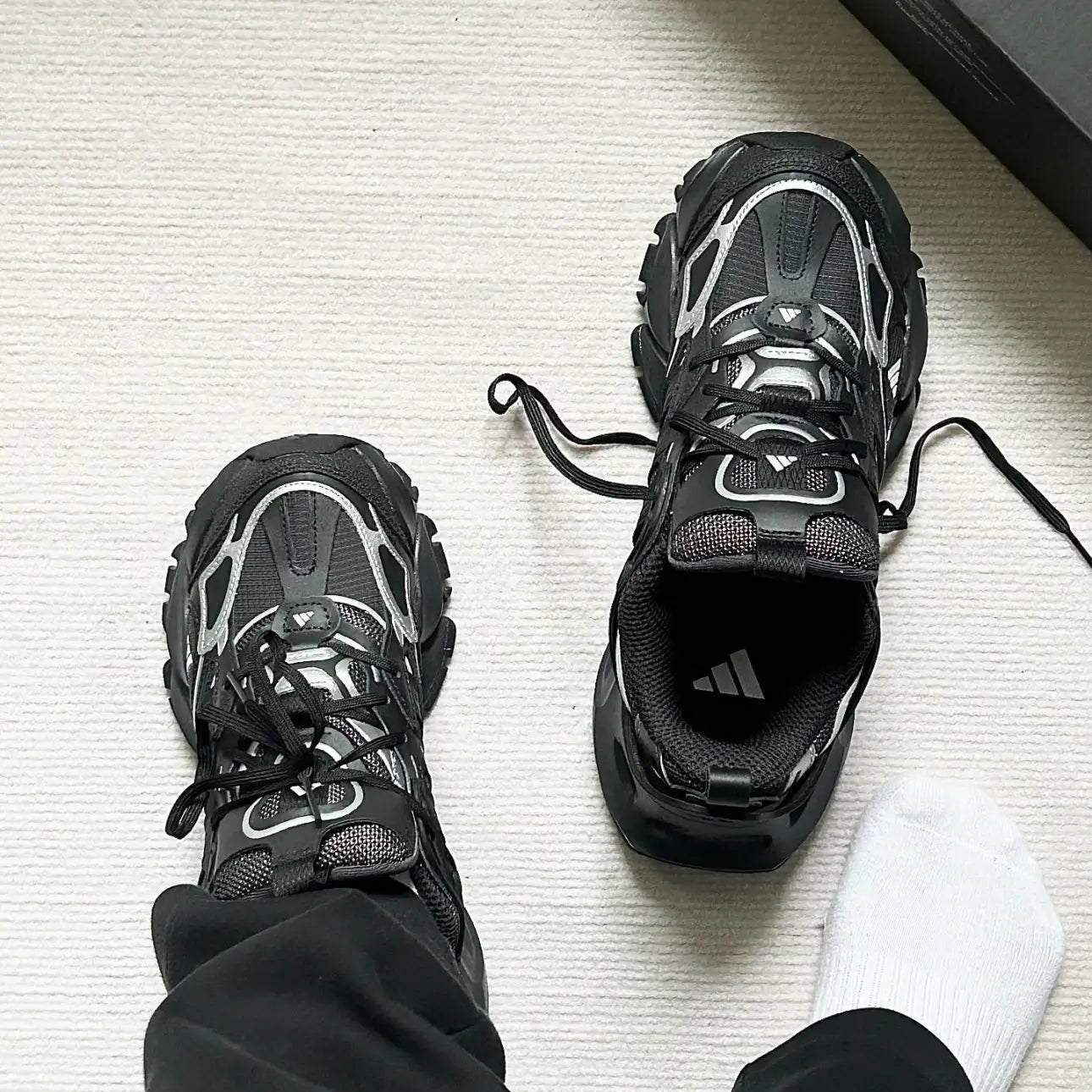 Adidas XLG Runner Deluxe Grey Black Grey - SnrKickz