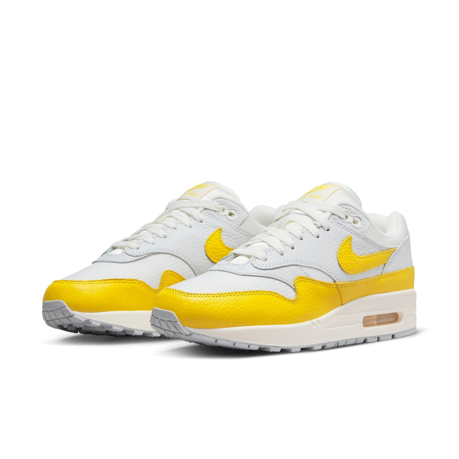 Nike Air Max 1 White Bright Yellow DX2954-001 - Bovenaanzicht | Snrkickz