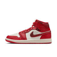 Air Jordan 1 Mid SE Red Cracked Leather