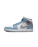 Air Jordan 1 Mid French Blue Fire Red