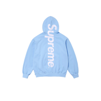 Supreme Satin Applique Hooded Sweatshirt (FW24) Light Blue