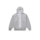 Supreme Satin Applique Hooded Sweatshirt (FW24) Heather Grey