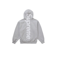 Supreme Satin Applique Hooded Sweatshirt (FW24) Heather Grey