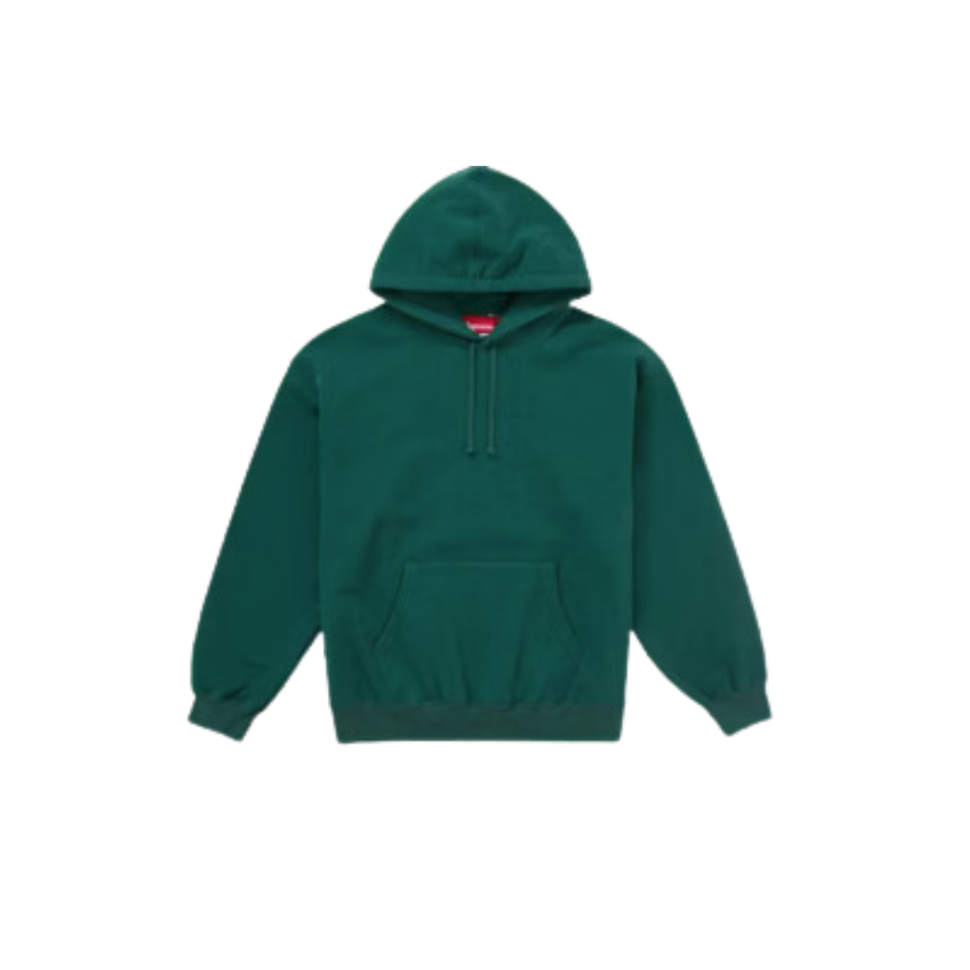 Supreme Satin Applique Hooded Sweatshirt (FW24) Dark Green