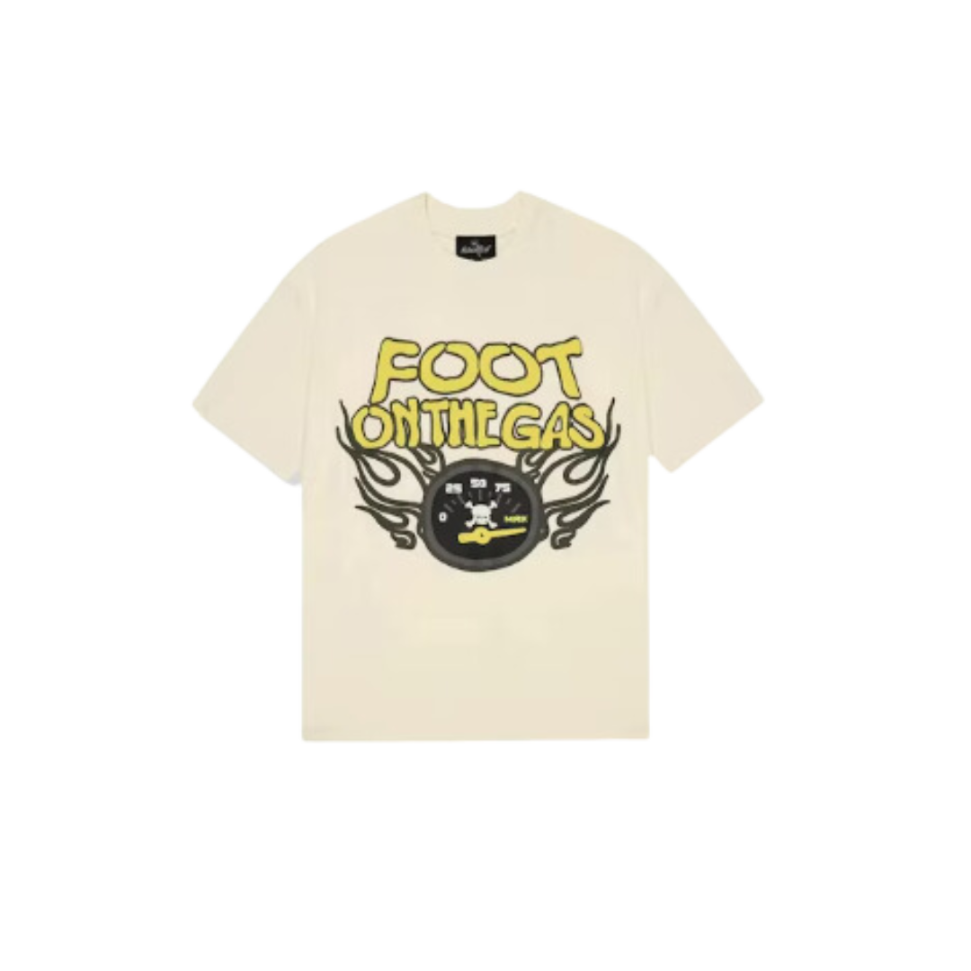 Broken Planet Foot On The Gas T-shirt Vanilla White