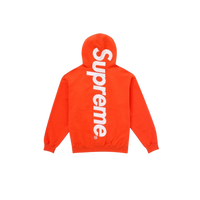 Supreme Satin Applique Hooded Sweatshirt (FW24) Bright Orange