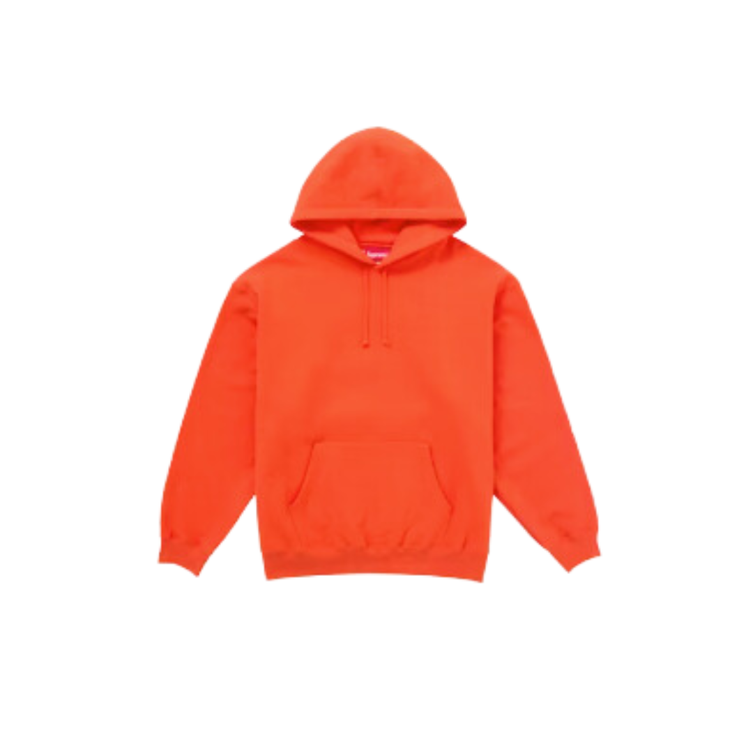 Supreme Satin Applique Hooded Sweatshirt (FW24) Bright Orange