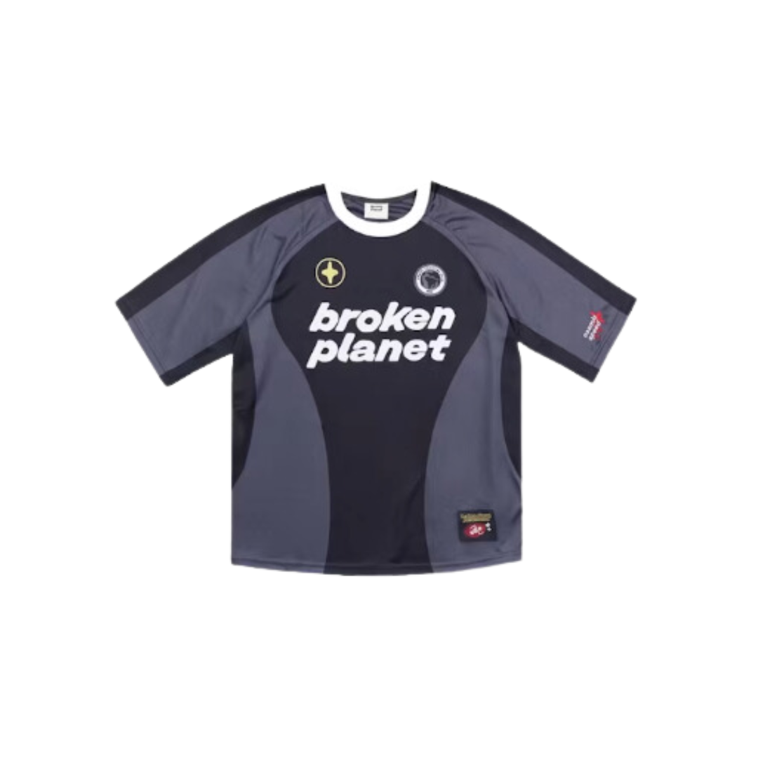 Broken Planet Football Jersey Black/Grey