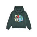 Broken Planet My Planet Zip Up Hoodie Green