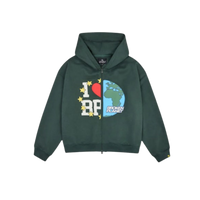 Broken Planet My Planet Zip Up Hoodie Green