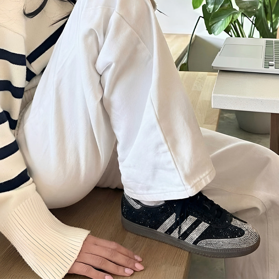 Adidas Samba OG Rhinestone Black Silver (Women's) (IH9052) | Snrkickz 2
