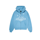 Broken Planet Zip-Up Hoodie Light Blue