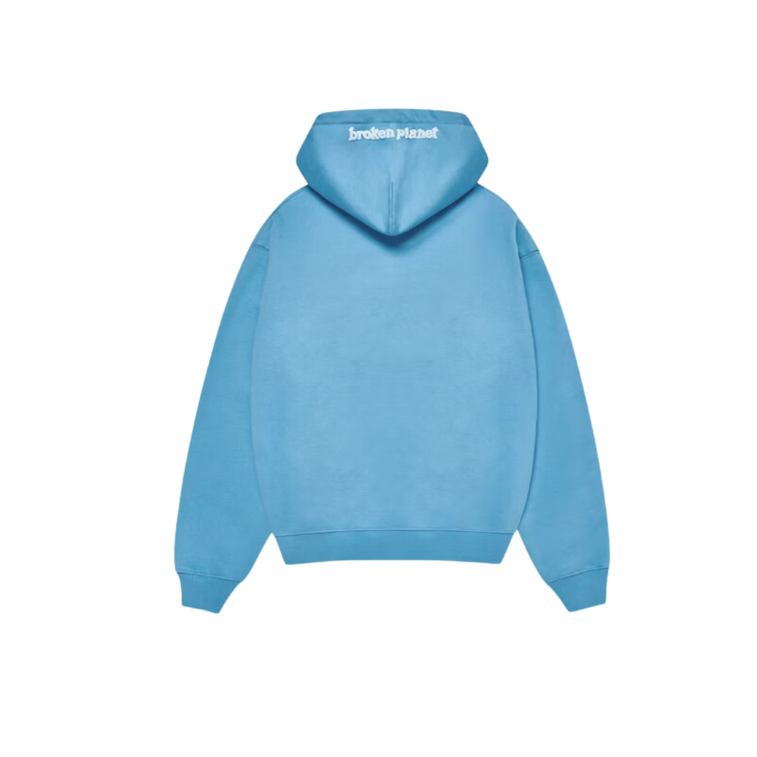 Broken Planet Zip-Up Hoodie Light Blue