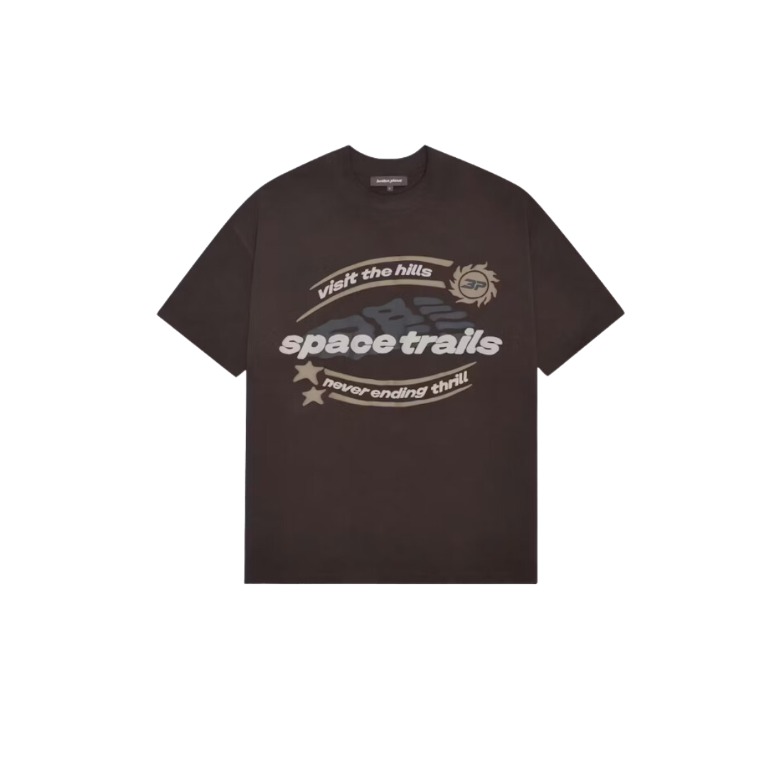 Broken Planet Space Trails T-shirt Mocha Brown