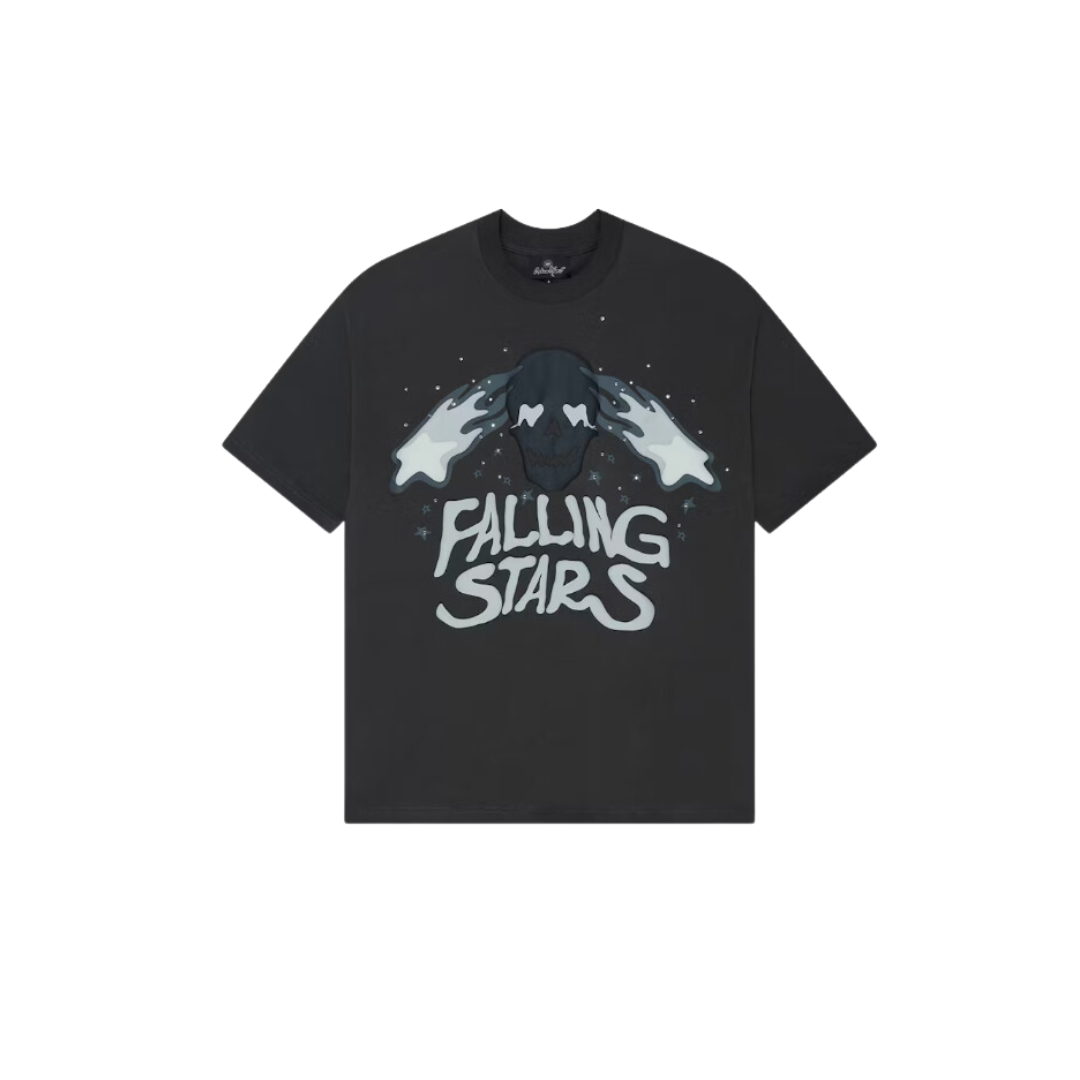 Broken Planet Falling Stars T-Shirt Soot Black