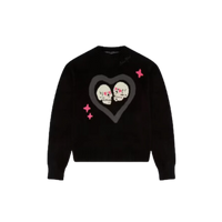 Broken Planet Hearts Are Made To Be Broken Knit Sweater Midnight Black