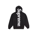 Supreme Satin Applique Hooded Sweatshirt Black FW24