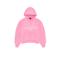 Broken Planet Zip Up Hoodie Candy Pink