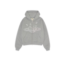 Broken Planet Zip Up Hoodie Heather Grey