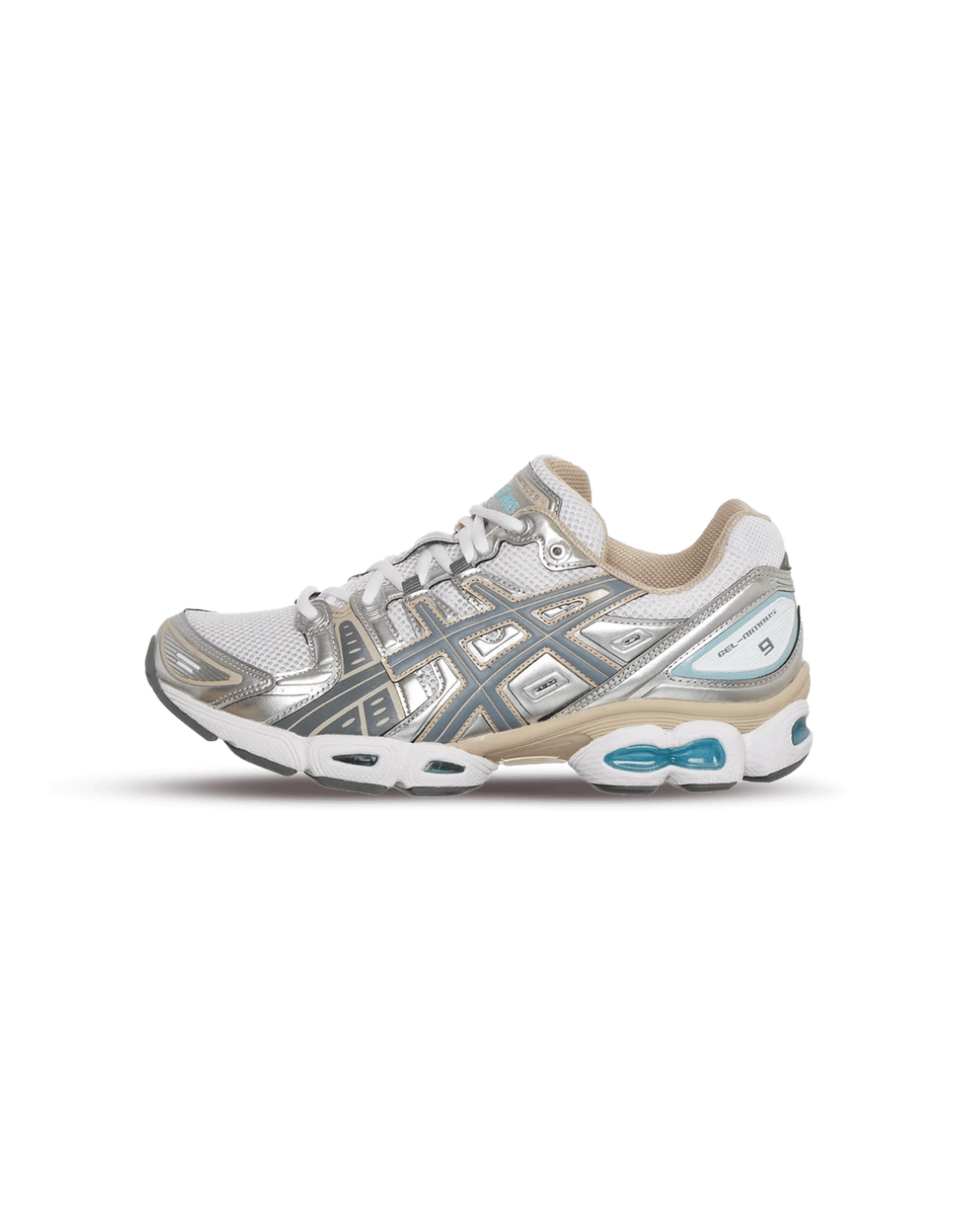 ASICS Gel-Nimbus 9 Weiß Stahlgrau