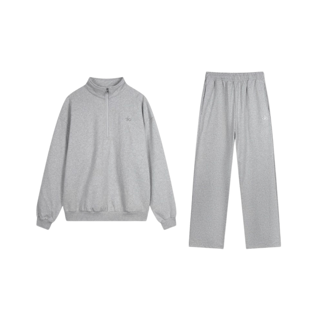 Accolade 1/4 Zip Pullover Athletic Heather Grey Full Set 