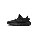 Studio zijaanzicht van de Adidas Yeezy Boost 350 V2 Onyx HQ4540 met volledig zwarte Primeknit en doorschijnende zool