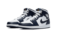 Air Jordan 1 Mid White Metallic Gold Obsidian