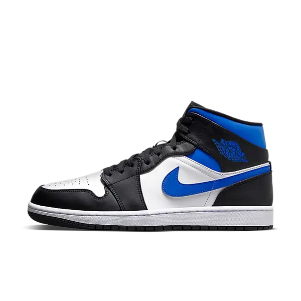 Air Jordan 1 Mid Schwarz Racer Blau Weiß