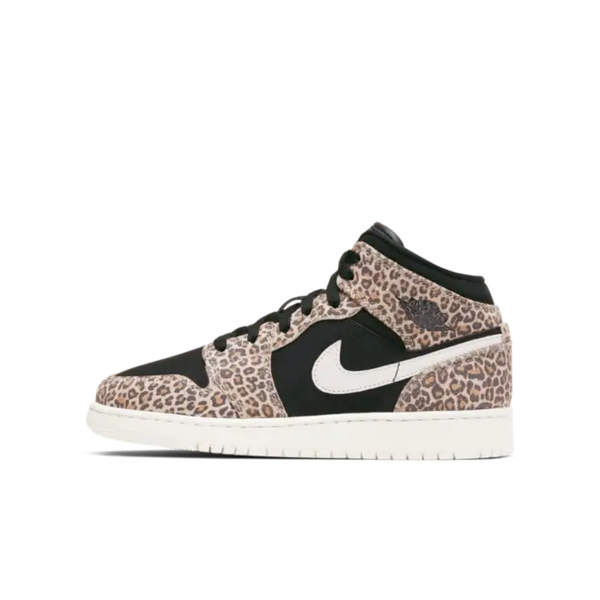 Air Jordan 1 Mid SE GS Leopard